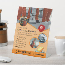 Rótulo Pedestal Personalizado de limpieza del hoga