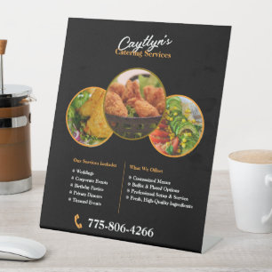 Expositor En L Rótulo Pedestal Personalizado de Servicios de Rest