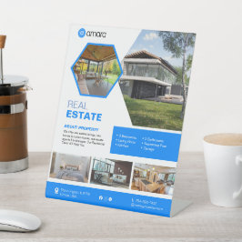 Expositor En L Rótulo Pedestal Personalizado inmobiliario