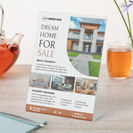 Expositor En L Rótulo Pedestal Personalizado inmobiliario