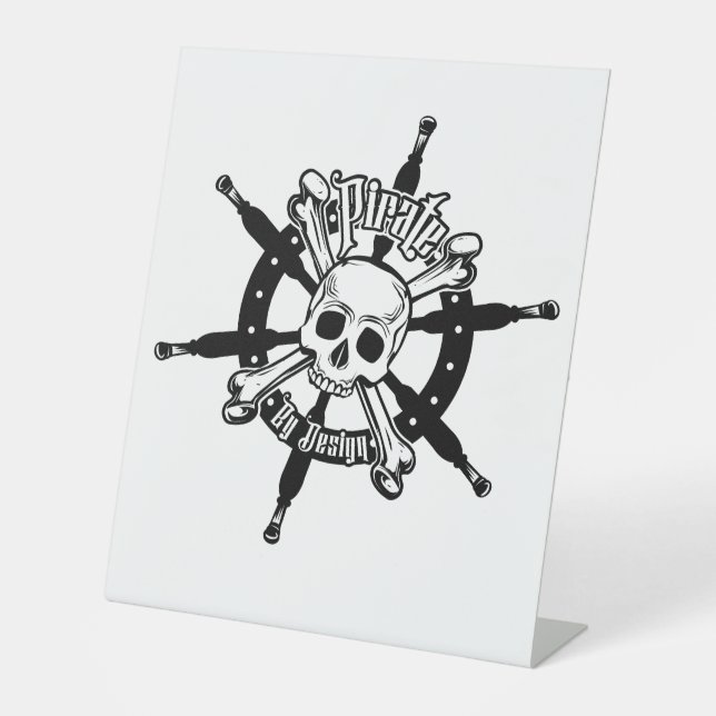 Expositor En L Rótulo Pedestal Pirata (Anverso)
