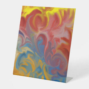 Expositor En L Rótulo Pedestal Plástico 10"X12"