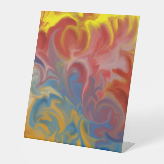 Expositor En L Rótulo Pedestal Plástico 10"X12" (Anverso)