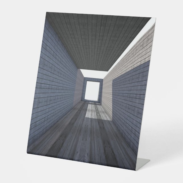 Expositor En L Rótulo Pedestal Plástico 10"X12" (Anverso)