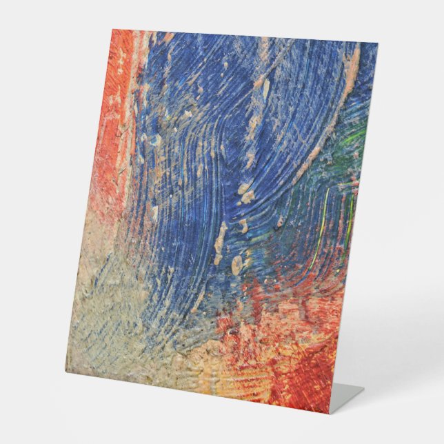 Expositor En L Rótulo Pedestal Plástico 10"X12" (Anverso)