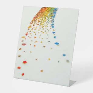 Expositor En L Rótulo Pedestal Plástico 10"X12"
