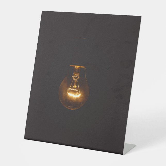 Expositor En L Rótulo Pedestal Plástico 10"X12" (Anverso)