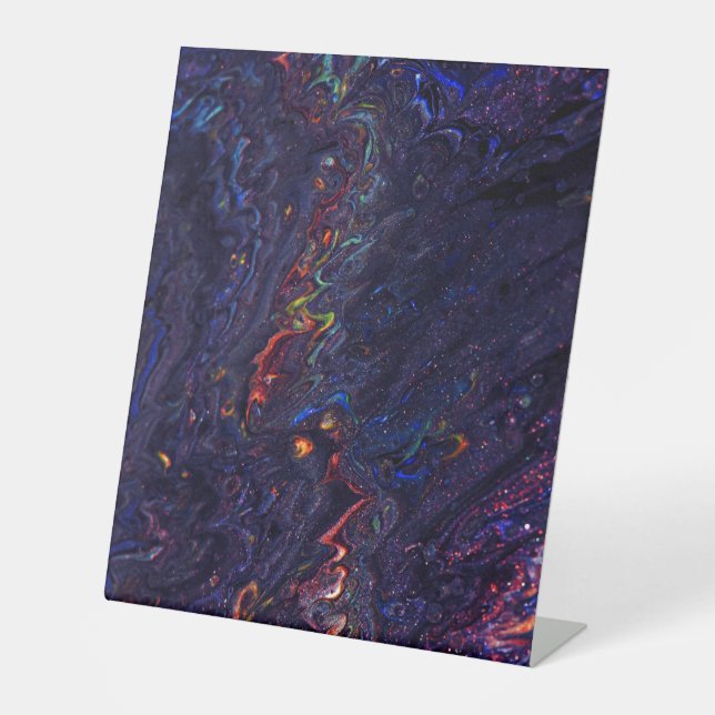 Expositor En L Rótulo Pedestal Plástico 10"X12" (Anverso)