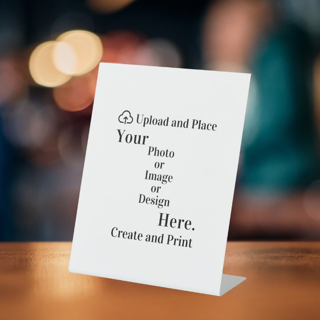 Expositor En L Rótulo Pedestal Tu Diseño o Carga de Fotografías (Pedestal Sign Your Design or Photo Upload)