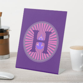 Expositor En L Rótulo Pedestal - Zen de yoga - Personalizado