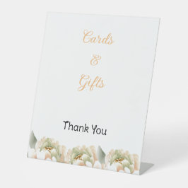 Expositor En L Rótulo Peony Pedestal de color de agua