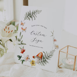 Expositor En L Rótulo Personalizado de hongos boscosos encantados