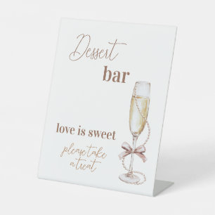 Expositor En L Rótulo Prosecco y Pearls Bridal Shower Desserbar