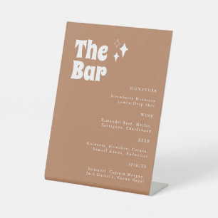 Expositor En L Rótulo Retro Vintage Sencillo y moderno Boda Bar
