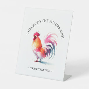Expositor En L Rótulo Rooster Bridal Shower Favor