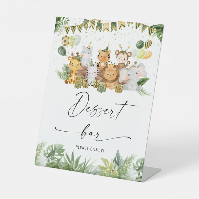 Expositor En L Rótulo Safari Animals Desert Bar (Anverso)