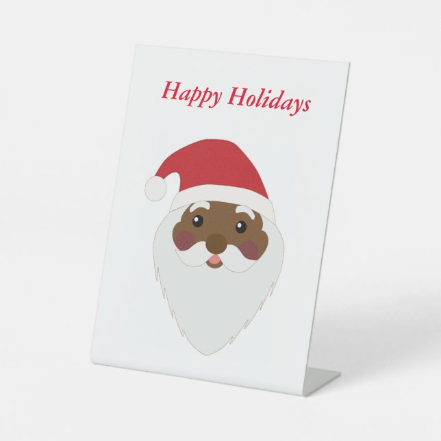 Expositor En L Rótulo Santa Peatonal Africano-Estadounidense (Anverso)