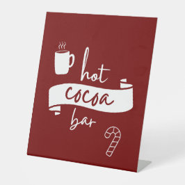 Expositor En L Rótulo superior de la mesa de la barra de cacao ca