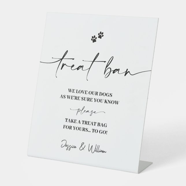 Expositor En L Rótulo Treat Bar | El Rótulo de la Boda del Trate  (Anverso)