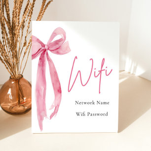 Expositor En L Rótulo Wifi de color rosa Rubor elegante y moderno