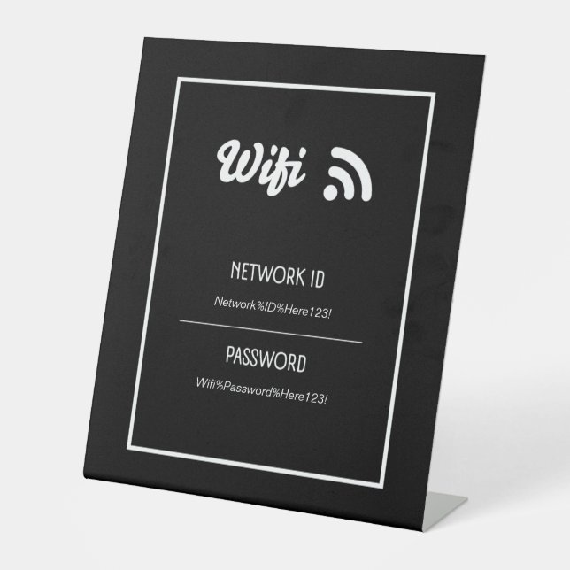 Expositor En L Rótulo Wifi para empresas o AirBnB (Anverso)
