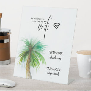 Expositor En L Rótulo Wifi Personalizado Tabletop - Tema de la pl