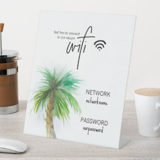 Expositor En L Rótulo Wifi Personalizado Tabletop - Tema de la pl