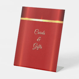 Expositor En L Rótulos de tabla roja simple