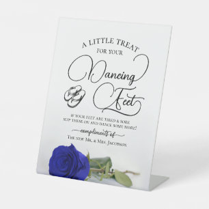 Expositor En L Royal Blue Rose Dancing Feet Chanclas Boda