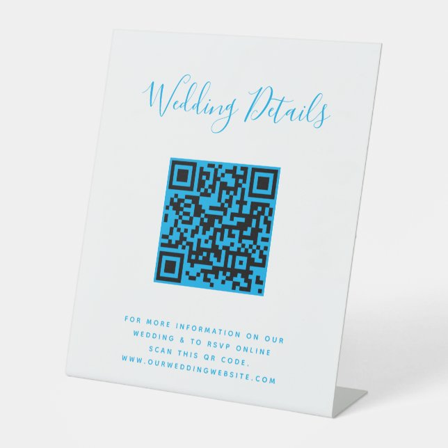 Expositor En L RSVP con foto de código QR (Anverso)