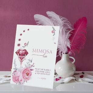 Expositor En L Rubies de moda y ducha de novia Subió Mimosa Bar