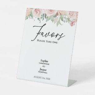 Expositor En L Rubor Floral White Wedding Favors