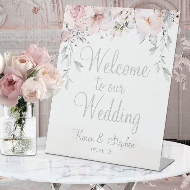 Expositor En L Rubor Peony Silver Eucalyptus Bienvenidos Al Boda (Subido por el creador)