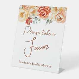 Expositor En L Rust Peach Floral Bridal Weddal Favorita