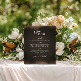 Expositor En L Rustic Brown Open Bar Wedding 