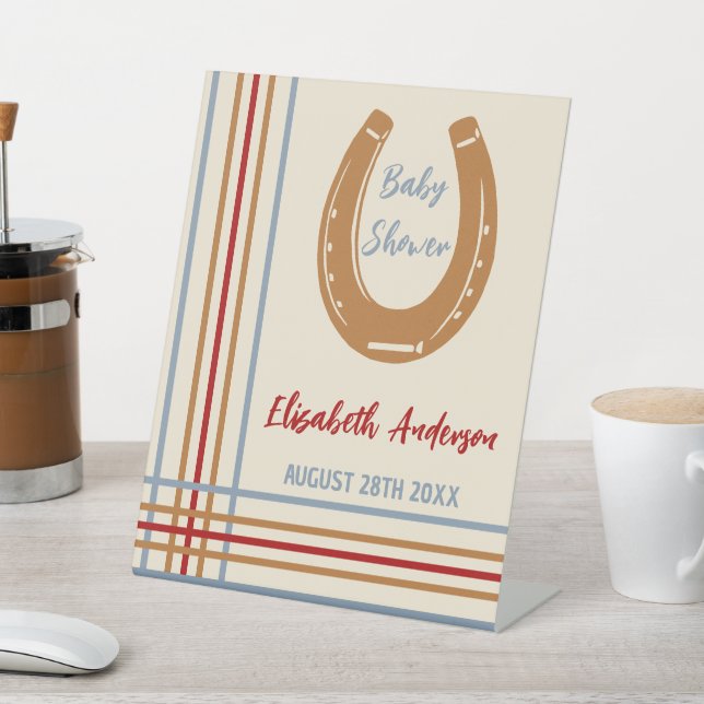 Expositor En L Rustic Western Horseshoe Baby Shower (In Situ)