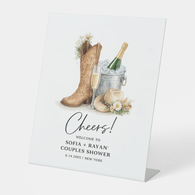 Expositor En L Rustic Western Wedding Invitation (Anverso)