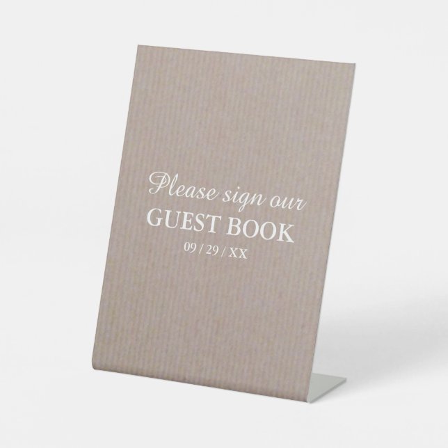 Expositor En L Rústico Boda de Kraft (Anverso)