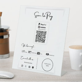 Expositor En L Sacar para pagar un código QR