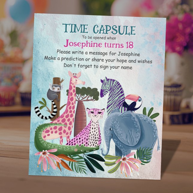 Expositor En L Safari animals any age girl birthday time capsule (Subido por el creador)