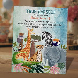 Expositor En L Safari animals any age kid birthday time capsule
