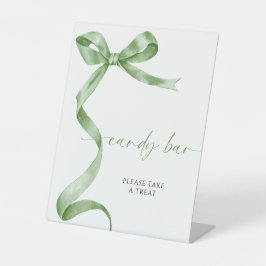 Expositor En L Sage Green Bow Candy Bar