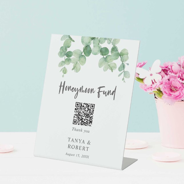 Expositor En L Sage Green Eucalyptus Honeymoon Fund QR Code (Subido por el creador)