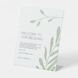 Expositor En L Sage Green Foliage Bienvenidos a la seguridad del