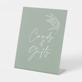 Expositor En L Sage Green Moderno Baby Shower Cards And Gifts