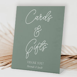 Expositor En L Sage Green Moderno Cards and Gifts Boda