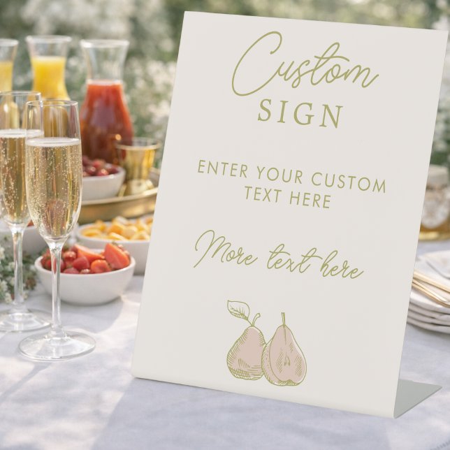 Expositor En L Sage Green Perfect Pear Bridal Shower Custom Sign (Subido por el creador)