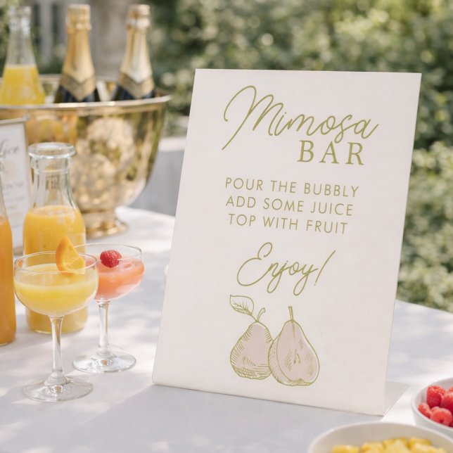 Expositor En L Sage Green Perfect Pear Bridal Shower Mimosa Bar (Subido por el creador)