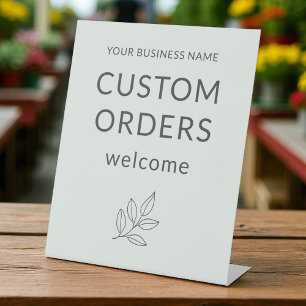 Expositor En L Sage Green Personalizado Pedidos Bienvenida