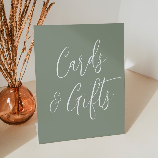 Expositor En L Sage Sage Sage Green Wedding Cards and Gifts (Subido por el creador)
